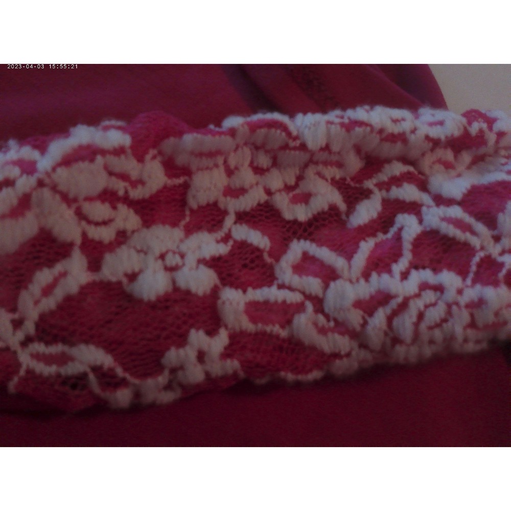 LULAROE RANDY WOMENS TEE SIZE XL NWOT W/STRETCH LACE SLEEVES (RN4) - Picture 4 of 4